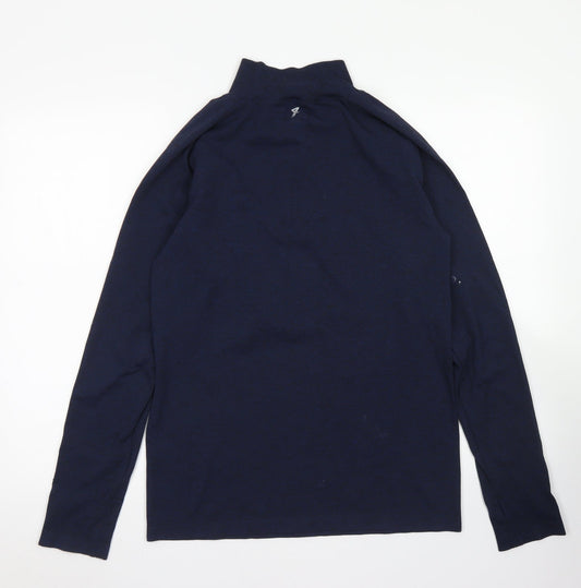 Workout Mens Blue Polyester Pullover Sweatshirt Size M