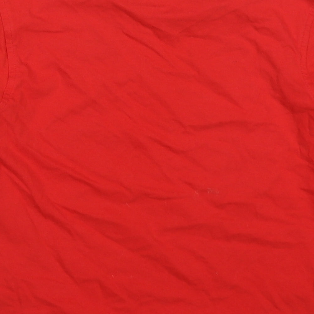 George Boys Red Cotton Basic T-Shirt Size 4-5 Years Crew Neck Pullover - Children in Need