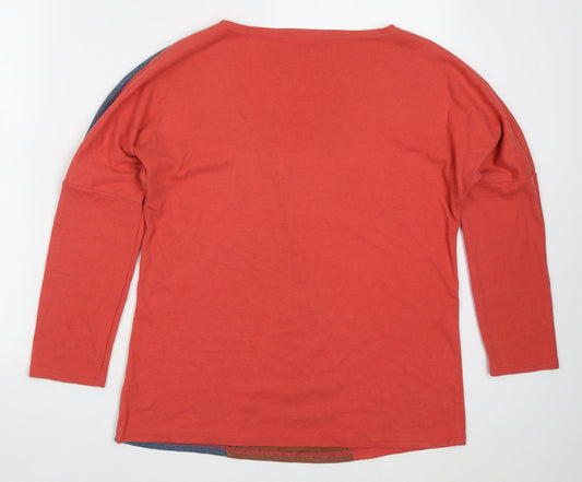 Yidarton Womens Multicoloured Colourblock Cotton Pullover Sweatshirt Size L Pullover