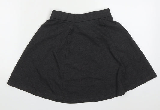 George Girls Grey Polyester Skater Skirt Size 9-10 Years Regular