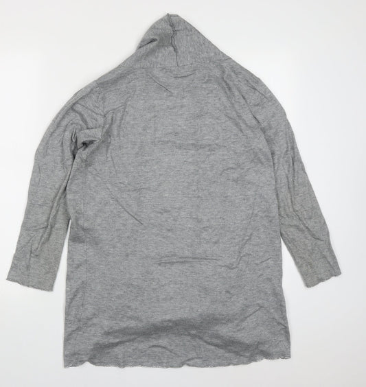 Luisa Perla Womens Grey V-Neck Acrylic Cardigan Jumper Size M