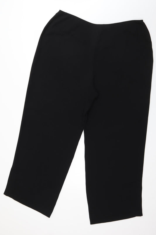 Debenhams Womens Black Polyester Windbreaker Trousers Size 38 in L28 in Regular Zip