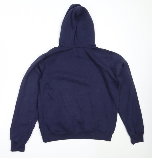 Boohoo Womens Blue Cotton Pullover Hoodie Size M