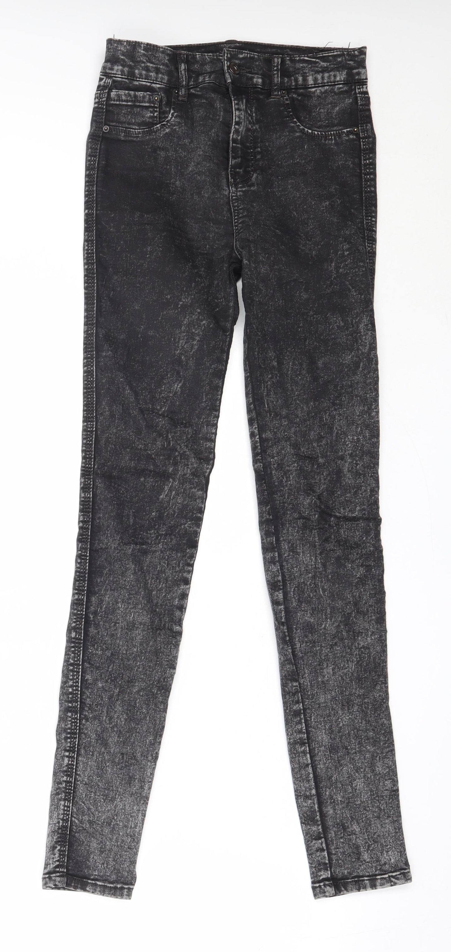 Pull&Bear Womens Black Cotton Skinny Jeans Size 34 L28.5 in Regular