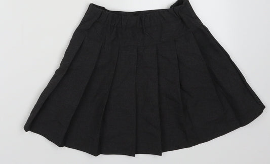 George Girls Grey Polyester A-Line Skirt Size 5-6 Years Regular Button - School