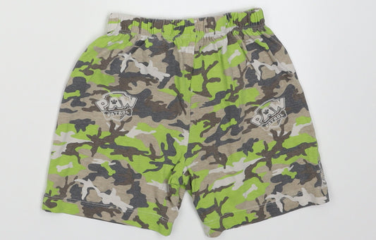 Nickelodeon Boys Green Camouflage Cotton Sleep Shorts Size 3-4 Years - Paw patrol