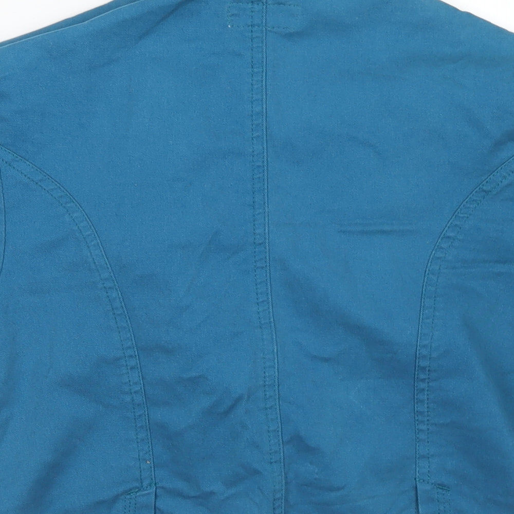 Moto Womens Blue Jacket Blazer Size 12 Button