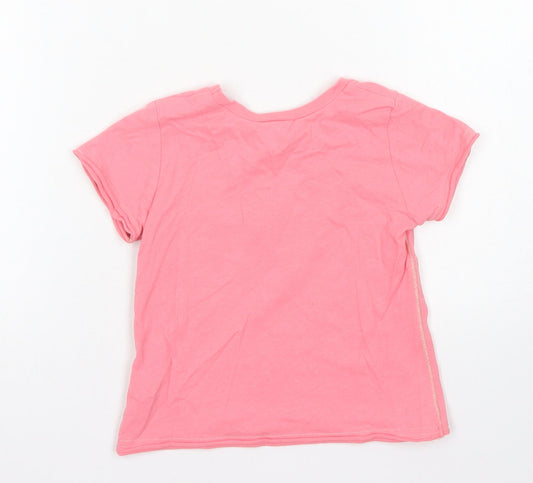 NEXT Boys Pink Cotton Basic T-Shirt Size 12-18 Months Crew Neck