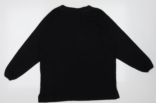 Paramour Womens Black Polyester Pullover Sweatshirt Size M Pullover
