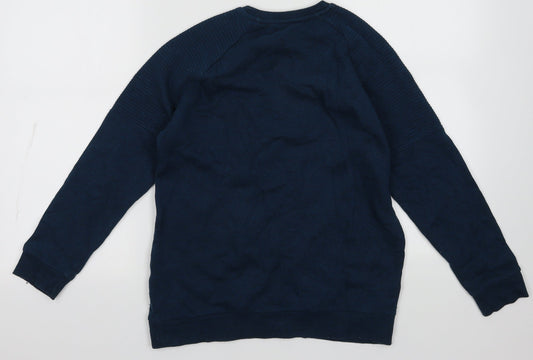George Boys Blue Cotton Pullover Sweatshirt Size 11-12 Years Pullover