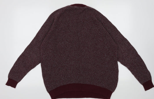 Fabric Mens Purple Cotton Pullover Sweatshirt Size XL