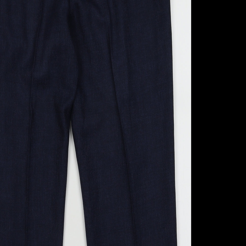 Marks and Spencer Womens Blue Polyester Trousers Size 18 L28 in Regular
