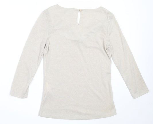Vera Moda Womens Beige V-Neck Polyester Pullover Jumper Size M