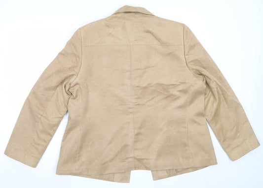 EWM Womens Beige Jacket Size 20
