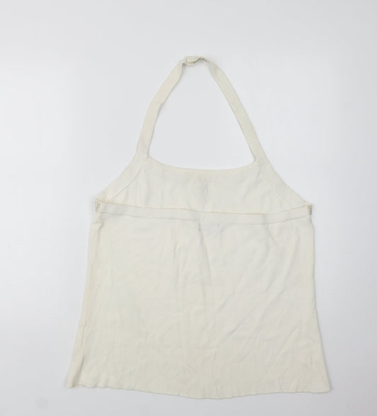 Statement Womens Ivory Viscose Basic Blouse Size 18 Halter