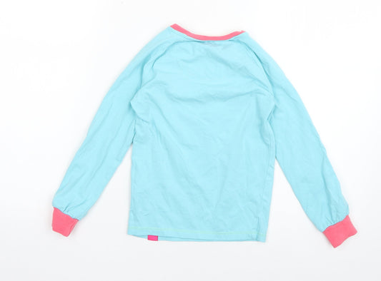 Harry Bear Girls Blue Geometric Cotton Top Pyjama Top Size 7 Years Pullover - One in a Melon