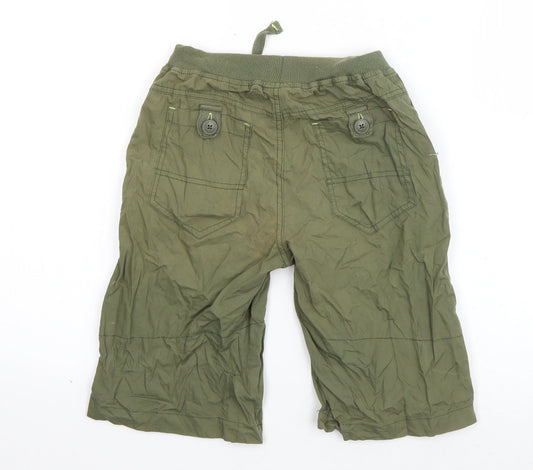 St Bernard Boys Green Cotton Bermuda Shorts Size 9 Years Regular Drawstring