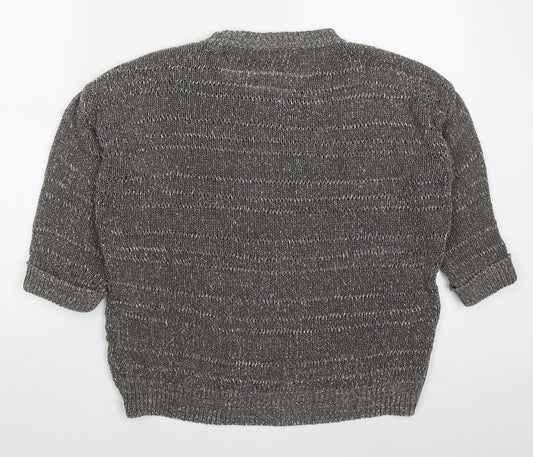 Wallis Womens Grey Acrylic Pullover Jumper Size L