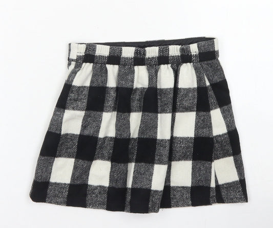 Black Girls Clear Polyester Flare Skirt Size 4-5 Years Regular