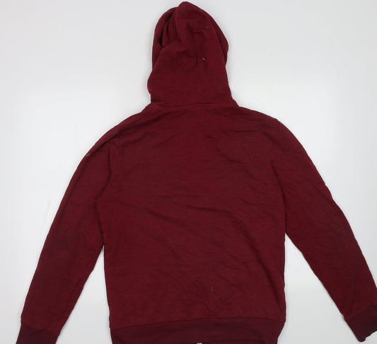 H&M Womens Red Coir Full Zip Hoodie Size M Zip
