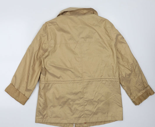Preworn Womens Gold Jacket Size 14 Zip