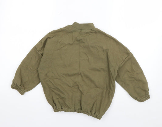 NEXT Boys Green Cotton Pullover Sweatshirt Size 5 Years Pullover