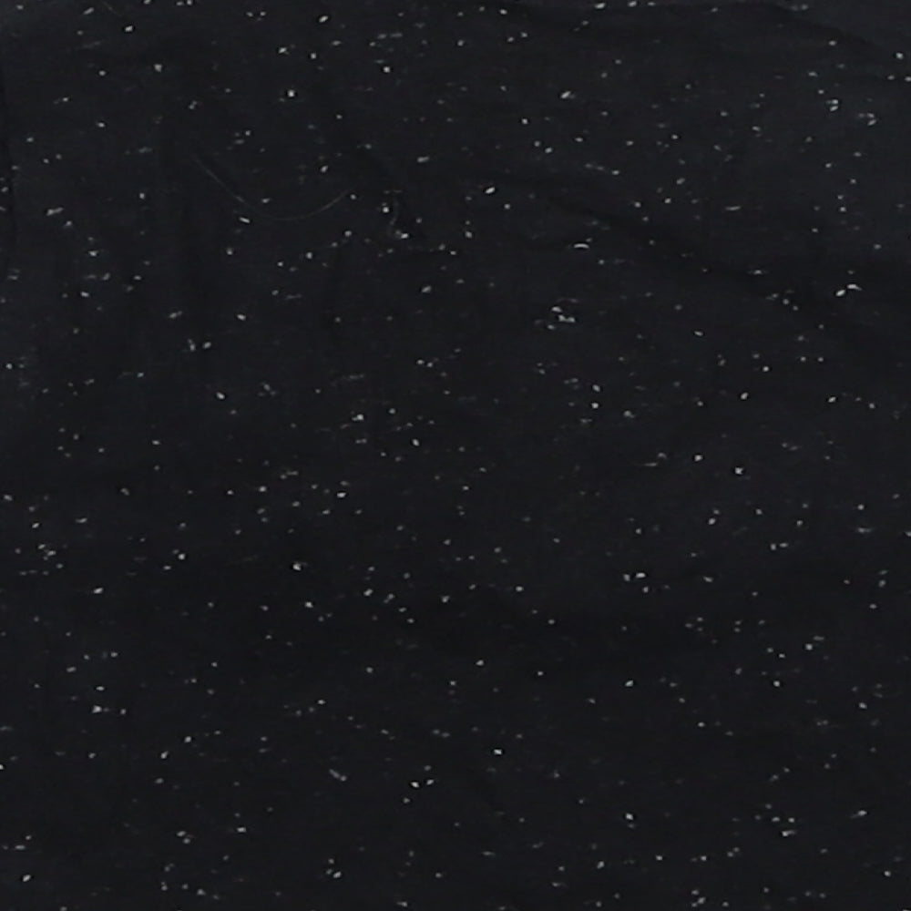F&F Boys Black Cotton Basic T-Shirt Size 3-6 Months Crew Neck Pullover