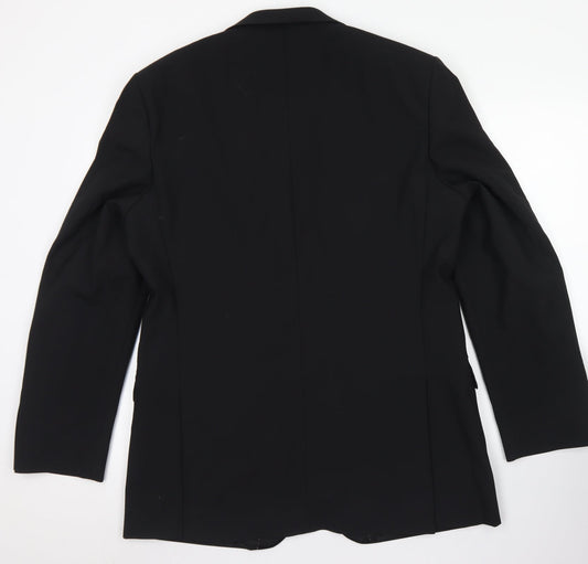 Karl Jackson Mens Blue Polyester Jacket Blazer Size 42