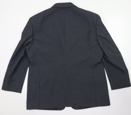 Greenwoods Classic Mens Grey Polyester Jacket Blazer Size 46