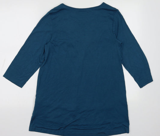 George Womens Blue Polyester Pullover Sweatshirt Size 12 Pullover