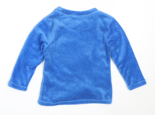 Chill Out Boys Blue Solid Polyester Pyjama Top Size 4-5 Years