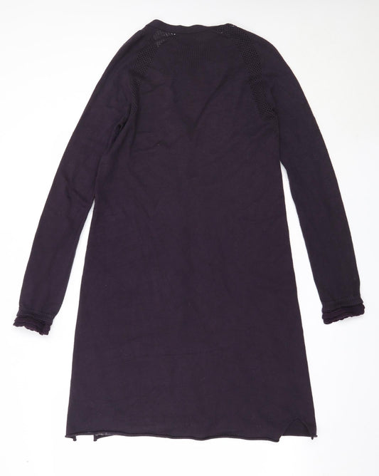 TWINSET Womens Purple V-Neck Viscose Cardigan Jumper Size M