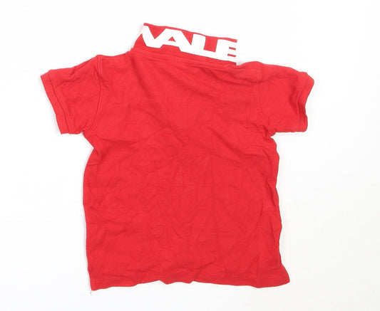 Urban Rascals Boys Red Cotton Basic Polo Size 4 Years Collared - WALES