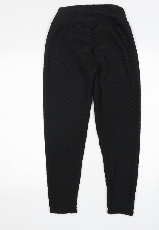 Preworn Womens Black Compression Leggings Size M L25 in Regular
