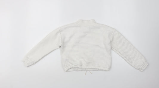 Primark Girls White Polyester Pullover Sweatshirt Size 9-10 Years