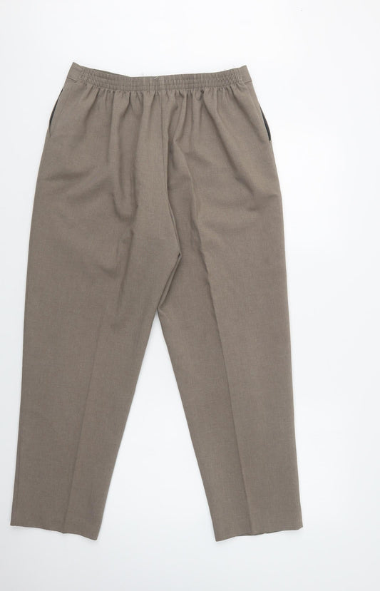 Saira Womens Beige Polyester Trousers Size M L29 in Regular