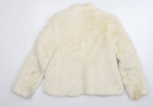Segal Womens Ivory Jacket Size 10