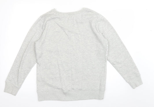 Original Essentials Womens Grey Geometric Cotton Pullover Sweatshirt Size 8 Pullover