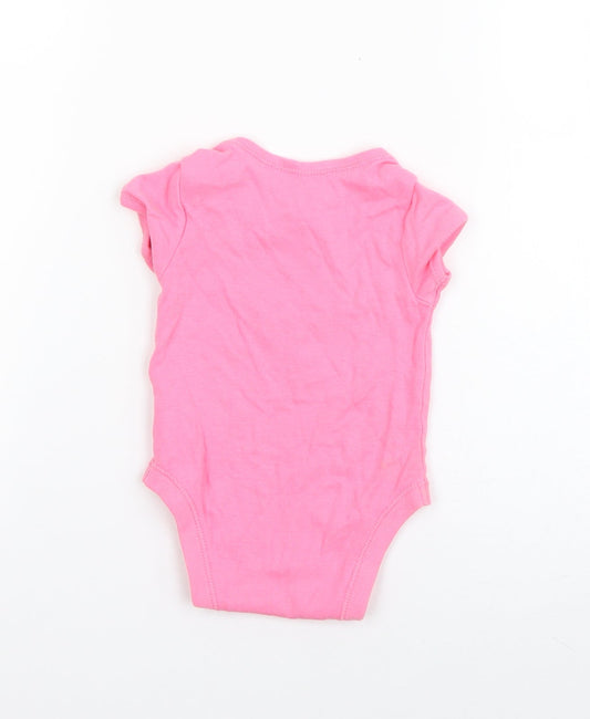 Primark Girls Pink Cotton Babygrow One-Piece Size 3-6 Months Snap - Unicorn