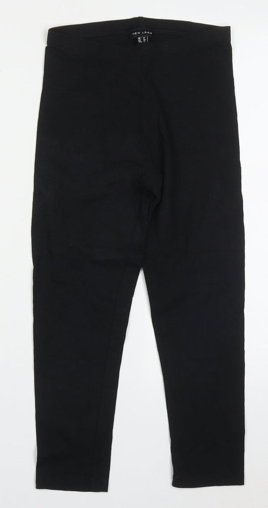 New Look Womens Black Cotton Carrot Leggings Size 6 L20 in