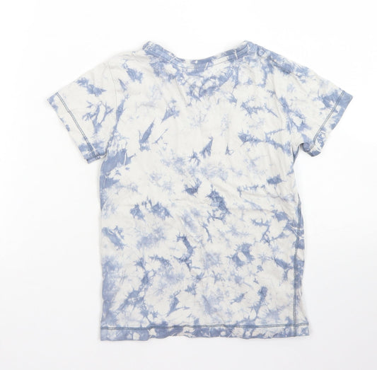 NEXT Boys Blue Cotton Basic T-Shirt Size 5 Years Crew Neck - Tie Dye