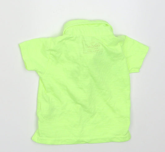 Primark Boys Green Polyester Basic Polo Size 6-9 Months Collared Button