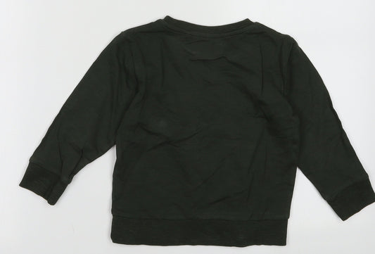 NEXT Boys Green Cotton Pullover Sweatshirt Size 2 Years Pullover - Zebra
