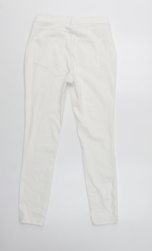 NEXT Womens White Cotton Jegging Jeans Size 8 L28 in Regular