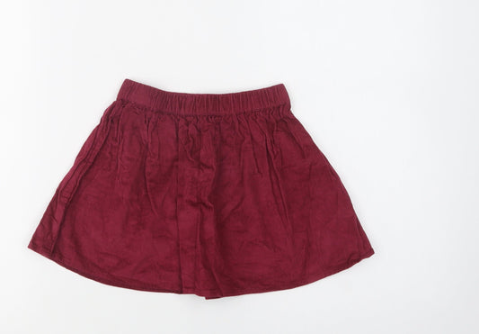 George Girls Purple Cotton Skater Skirt Size 3-4 Years Regular