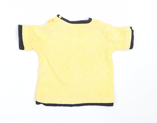 George Boys Yellow Cotton Basic T-Shirt Size 6-9 Months V-Neck