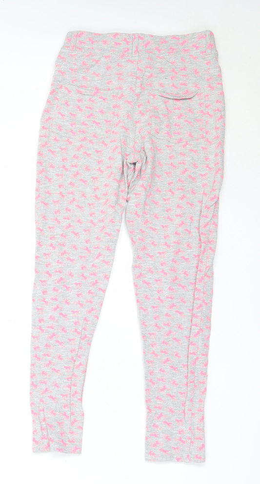 Matalan Girls Grey Cotton Capri Trousers Size 11 Years Regular