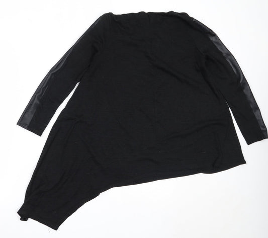 Select Womens Black Round Neck Polyester Pullover Jumper Size 16