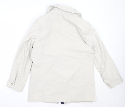 EWM Womens Beige Overcoat Coat Size 12