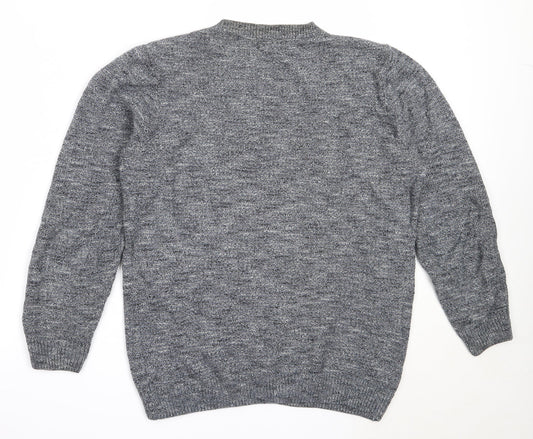NEXT Mens Blue Round Neck Cotton Pullover Jumper Size M